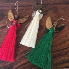 Load image into Gallery viewer, Raffia "Merry" Angel Ornaments