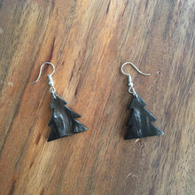 Load image into Gallery viewer, Kimaka "Peace" Christmas Tree Earrings