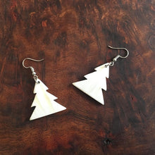 Load image into Gallery viewer, Kimaka "Peace" Christmas Tree Earrings