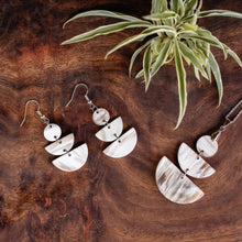 Load image into Gallery viewer, Kimaka Half Moon Geometric Drop Earrings & Necklace Set