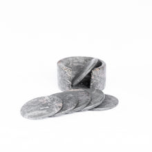 Load image into Gallery viewer, Soapstone Coaster Set with Holder
