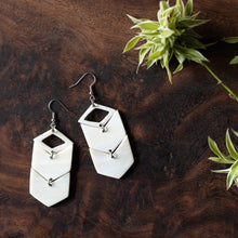 Load image into Gallery viewer, Kimaka Chevron Drop Earrings.