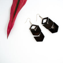 Load image into Gallery viewer, Kimaka Chevron Drop Earrings.