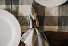 Load image into Gallery viewer, Blue & Cream Check Woven Napkins (set of 4)