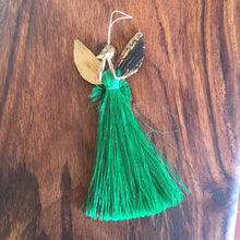 Load image into Gallery viewer, Raffia "Merry" Angel Ornaments