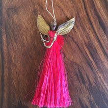 Load image into Gallery viewer, Raffia "Merry" Angel Ornaments