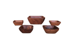 Load image into Gallery viewer, 5-Piece Handcrafted Serving Bowl Set.
