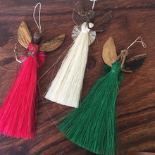 Load image into Gallery viewer, Raffia &quot;Merry&quot; Angel Ornaments
