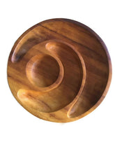 Load image into Gallery viewer, Handcarved Chip &amp; Dip Serving Bowl.
