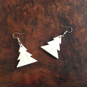 Kimaka "Peace" Christmas Tree Earrings