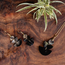 Load image into Gallery viewer, Kimaka Half Moon Geometric Drop Earrings &amp; Necklace Set
