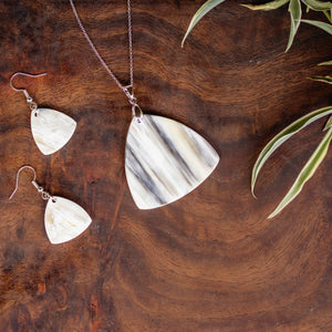 Kimaka Triangular Earrings & Necklace Set