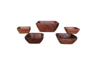 5-Piece Handcrafted Serving Bowl Set.